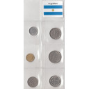 ARGENTINA Set composto da 5 - 10 - 20 - 50 Centavos 1 Pesos - 10 Pesos 